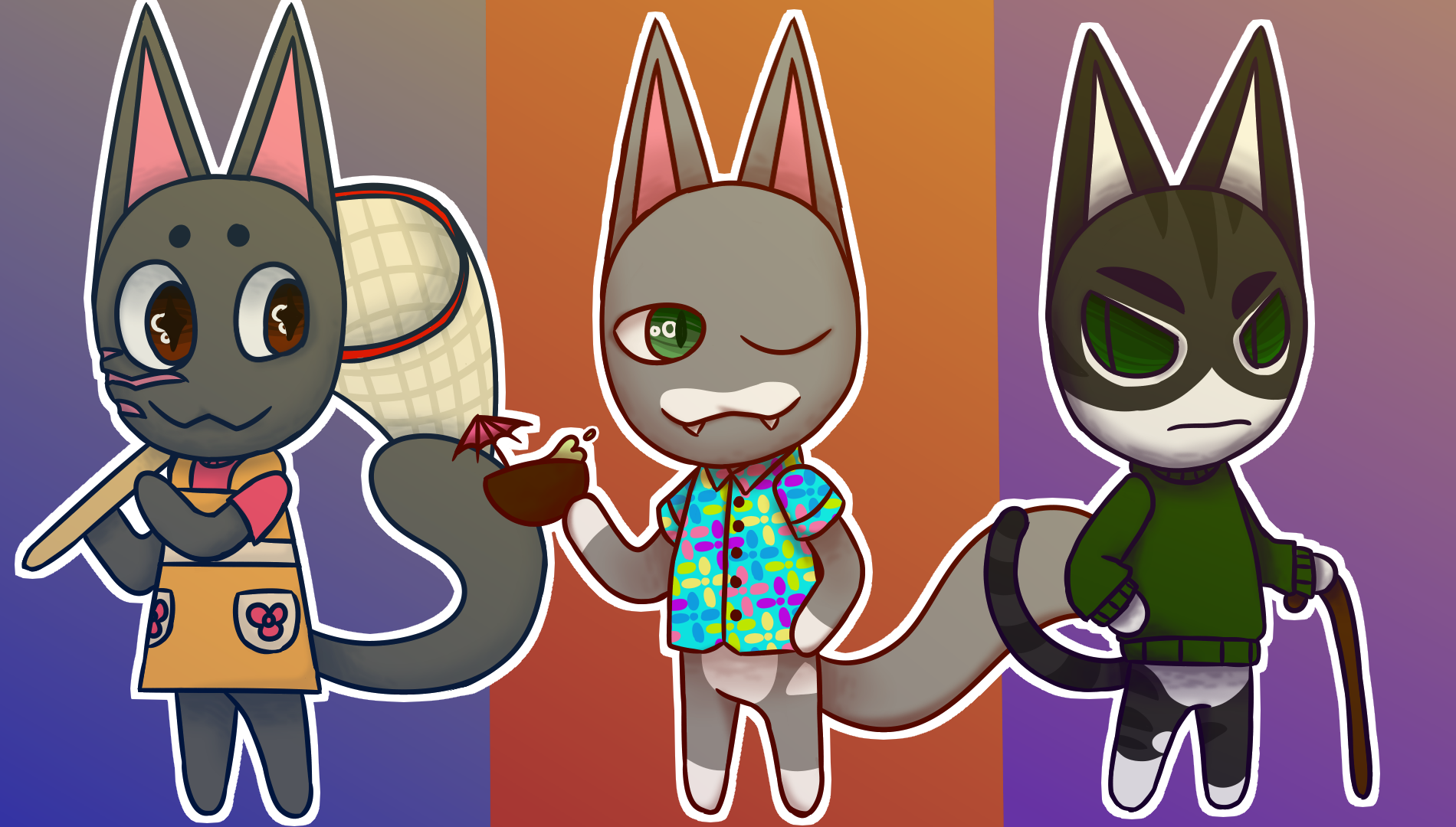 My Cats As Animal Crossing Villagers